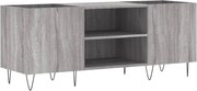 vidaXL Dulap pentru discuri gri sonoma, 121x38x48 cm, lemn prelucrat