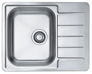 Chiuveta bucatarie inox satin cu picurator, reversibila, Alveus Line Max 110