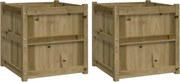 vidaXL Jardiniere de gradina , 2 buc., lemn de pin impregnat