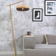 Lampadar eco din bambus Palawan natur/ negru, 40x15cm