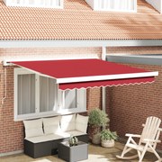 vidaXL Cortina Retractabilă Roșu 300 x 250 cm Material textil, Metal