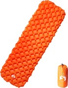 vidaXL Saltea gonflabilă de camping, 1 persoană portocaliu 190x58x6 cm