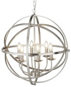 Lustra suspendata stil traditional Orbit argintiu satin 2476-6SS SRT