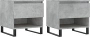 vidaXL Mese de cafea, 2 buc., gri beton, 50x46x50 cm, lemn compozit