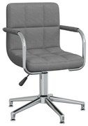 vidaXL Scaun de bucătărie pivotant, gri deschis, material textil