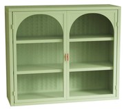 Dulap modern cu uși din sticlă, Verde | Aosom Romania