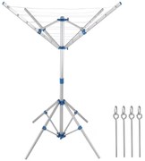 Stend de rufe din aluminiu FALCO, 103×168 cm, argintiu Monzana