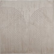 vidaXL Covoare de zonă Pătrat GALATI Bej 120 x 120 cm Poliester