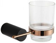 Mexen Aron suport pentru periuța de dinți, negru/aur roz - 7088138-67