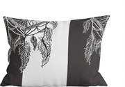 Husa pentru perna din microfibra TIRSO 50x70 cm, gri-alb