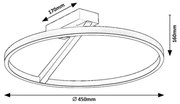Rabalux 71351 - Plafonieră LED RENARA, 24W, 230V, 3000K, Ø 45 cm