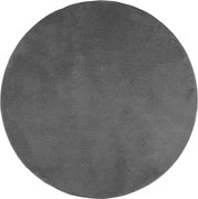 vidaXL Covor „OVIEDO”, fire scurte, antracit, Ø 200 cm
