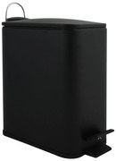 Coș de gunoi negru mat cu pedală din oțel 5 l Erik – Spirella