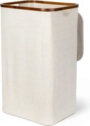 Coș de rufe crem din material textil Bamboo/Linen – Bigso