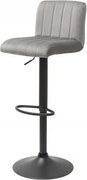Set 2 scaune de bar Portland catifea gri