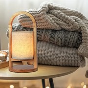 Lampă de birou LED tactilă, încărcabilă, dimabilă, 1,5W, 3000K, 1800 mAh, bej