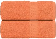 vidaXL Prosoape de oaspeți, FROGN, 2 buc, portocalii, 30x50 cm, 360 g/m²