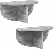 vidaXL Raft de perete 2 pcs Gri Sonoma 38 x 19 x 19 cm Lemn compozit