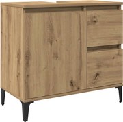 vidaXL Dulap de chiuvetă, stejar artizanal, 65x33x60 cm lemn prelucrat