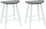 vidaXL Scaune de dining 2 pcs Alb 46 x 37 x 63 cm