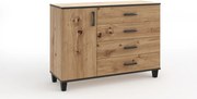 Comodă POLA 02 – 120x40x90 cm – Stejar Artisan