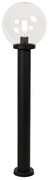 Lampă de exterior cu picior negru cu glob clar 100 cm IP44 - Sfera