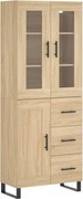 vidaXL Dulap înalt, stejar sonoma, 69,5x34x180 cm, lemn compozit