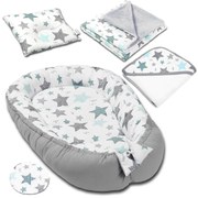 Set 5 piese Bebe Nou-Nascut Kidizi All Mint Stars