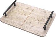 Tava, obiect decorativ design LUX Ugo travertin