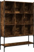 vidaXL Bibliotecă, stejar fumuriu, 102x30x141,5 cm, lemn prelucrat