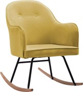vidaXL Scaun balansoar, galben muștar, catifea