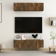 vidaXL Dulap TV de perete, 4 buc, stejar, 60x30x30 cm, lemn prelucrat