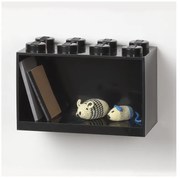 Raft de perete pentru copii LEGO® Brick 8, negru