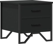 vidaXL Noptieră, negru, 40x41x40 cm, lemn prelucrat