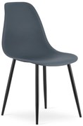 OFERTA Scaun OSAKA gri ardezie cu picioare negre a II-a calitate