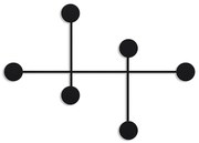 Cuier de perete negru din metal Dama – Kalune Design