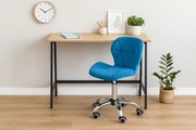 Set pentru birou masa de birou TAYLOR SONOMA 100x50 cm + scaun de birou AVOLA VELVET albastru regal