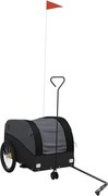 vidaXL Remorcă pentru biciclete, negru, 30 kg, fier