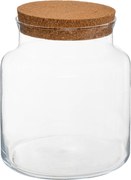 Vaza de sticla cu dop, inaltime 21,5 cm