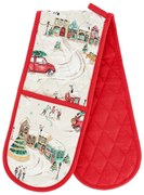 Mănușă dublă de bucătărie din bumbac Christmas Town – Catherine Lansfield