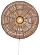 Aplica de perete eco din ratan Tanami disc L, nat
