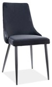 Scaun Bucatarie Si Dining PIANO B Catifea Negru BLUVEL 19