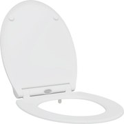 vidaXL Capacul de toaletă Alb 47 x 37,5 x 3,8 cm Duroplast