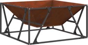vidaXL Cuptor de foc Maro 80 x 80 x 40 cm Oțel rezistent de intemperii