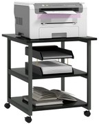 HOMCOM Suport Imprimantă cu Raft de Depozitare, 50x50x52.5 cm, Alb | Aosom Romania