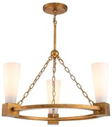 Elstead KRISTY3-DG-OPAL - Pendul pe tijă KRISTY, 3xE27/40W/230V, finisaj cupru