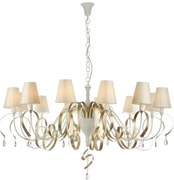 Candelabru elegant cu 12 brate, design modern Intreccio alb MYARM010-12-W