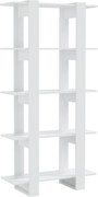 vidaXL Bibliotecă/Separator cameră, alb extralucios, 80x30x160 cm