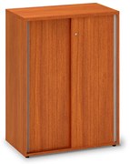 Dulap mediu ProOffice cu uși glisante 80 x 45 x 106,3 cm, cireș