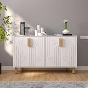 Consola, Hanah Home, Rodney, 120x73.6x29.6 cm, Alb